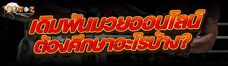 เดิมพันมวยออนไลน์ ต้องศึกษาอะไรบ้าง?