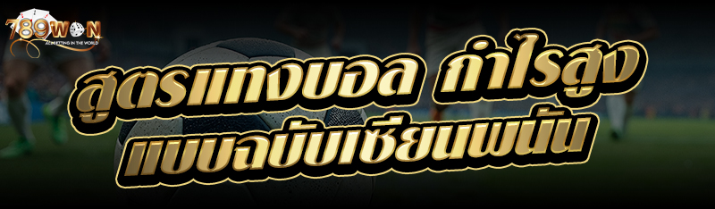 สูตรแทงบอล กำไรสูง แบบฉบับเซียนพนัน
